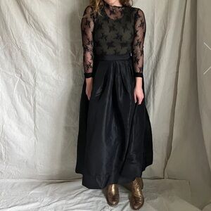 Free People Black A-Line Skirt L